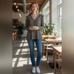 MICHAEL Michael Kors Leopard Print Blouse XL